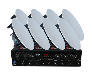 Bluetooth Amplifier + 8 x 6" Indoor Ceiling Speaker Package 176C+4xLGC63 