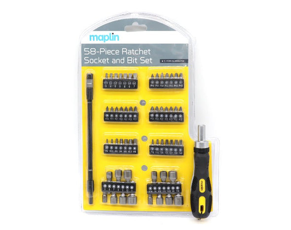 58 Piece Ratchet Socket Bit Set S776-58PC 