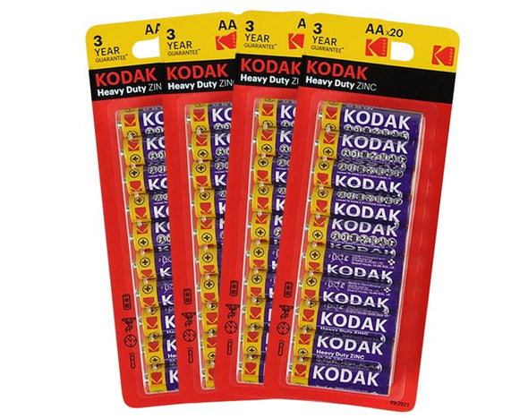 AA Kodak 160 - BULK Heavy Duty Zinc 1.5V Low Drain Batteries 