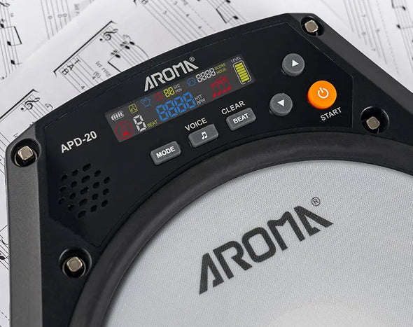 Aroma Digital 8" Drum Practice Pad Mesh Head Metronome Speed Trainer APD20 