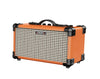 AROMA 15W Portable Guitar Amplifier Multi Distortion Clean Tones Bass Treble Control Bluetooth Built-In Battery Orange TM-15-ONG 