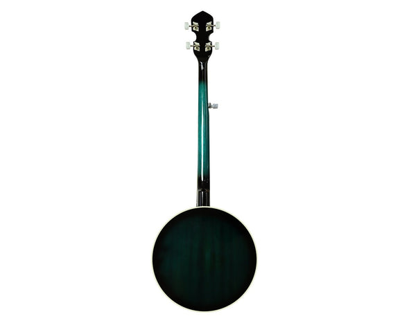 Freedom 5-String Banjo Full Size Remo Head Teal Finish BJ005-BLU 