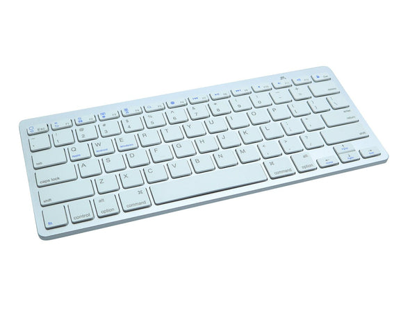 Wireless Computer Keyboard Bluetooth for Mac Windows PC Silver