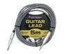 Precision Audio 1/4" Guitar Lead 5m GLEADWEAVE5-SIL 