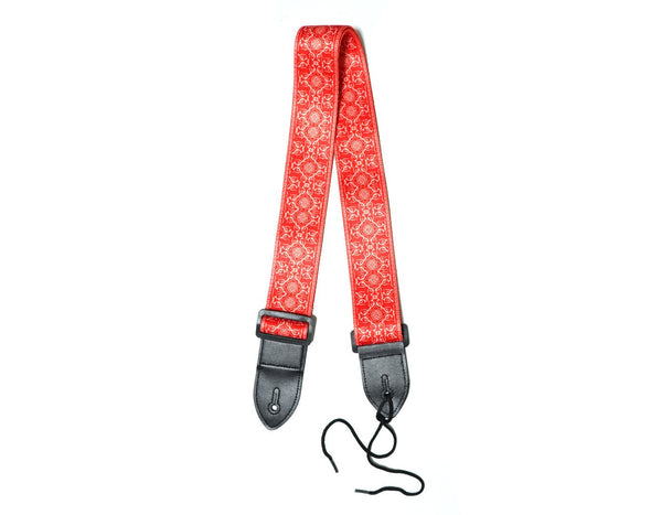 Freedom Guitar Strap Red Pattern Electric Acoustic GSTRAP3-HT29 