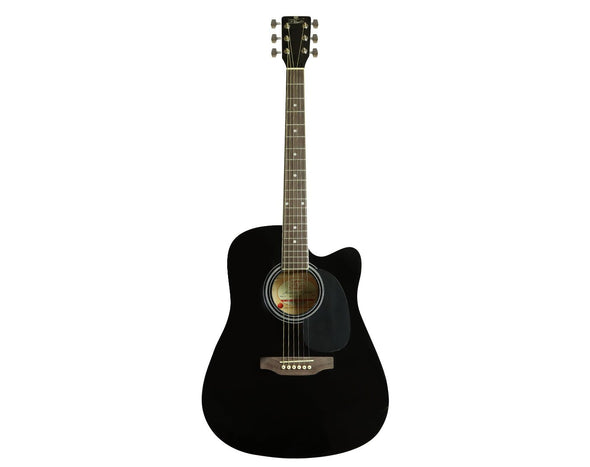 41" Acoustic Guitar Cutaway Black HW41C-201-BK 