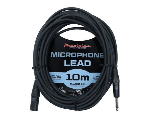 Precision Audio 1/4" to XLR Male Microphone Lead 10m XLRJACK10 