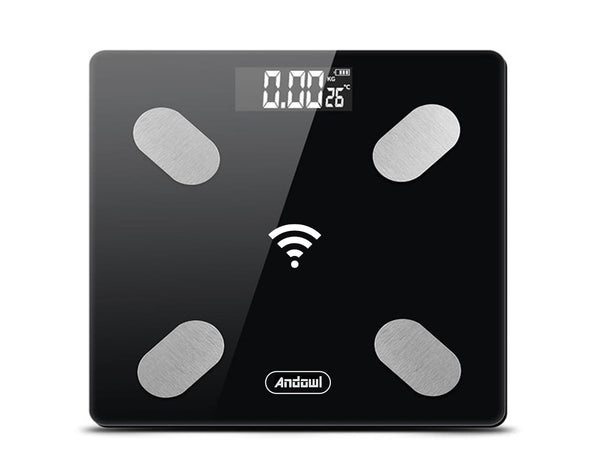 Andowl Digital Bathroom Scales with Temperature Display Q-D001 