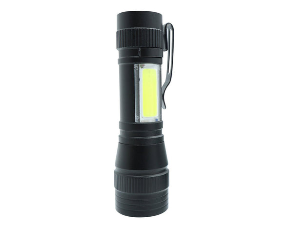 Andowl 95mm Small Tactical Torch Ultra Bright COB Rechargeable Aluminium Q-SD7 