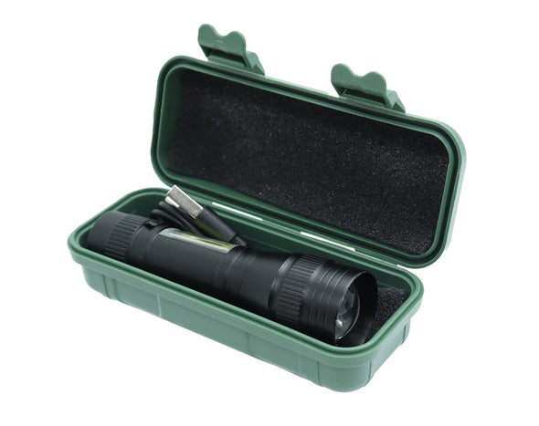 Andowl 95mm Small Tactical Torch Ultra Bright COB Rechargeable Aluminium Q-SD7 