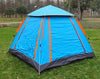 3 Person Instant Pop Up Camping Tent Rainproof UV Proof Windproof Quick Setup Blue S929 