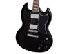 Freedom Full Size Electric Guitar SG Style Black EL205-SG-BK 