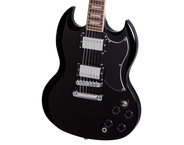 Freedom Full Size Electric Guitar SG Style Black EL205-SG-BK 