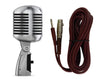 Precision Audio Vintage Birdcage Style Wired Microphone Cardioid 5m Lead XLR to 1/4" Jack SM59 Silver