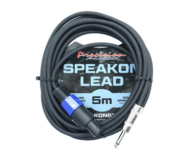 Speakon To 1/4" 6.35mm Cable Amp Mixer Speaker 5m SPEAKON635