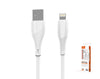 Lightning to USB Data Cable 1m 3.4A White Black IPX / 12 / 13 / 14 TB1289 White