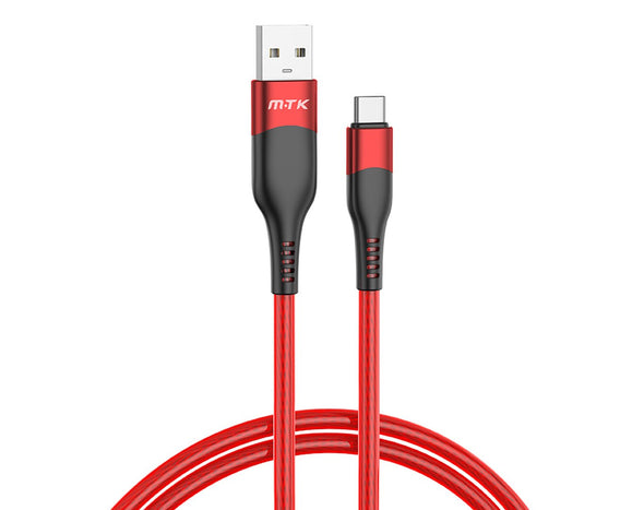 Moveteck Type-C Data Charge Cable LED Light 1m TB1516 Red