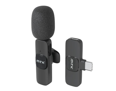 Moveteck Wireless Lapel Microphone Type-C Black TR9206 