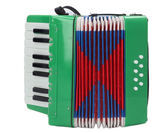 17 Key Piano Accordion 8 Bass Pads Key Of C 24x10cm UC104 Green